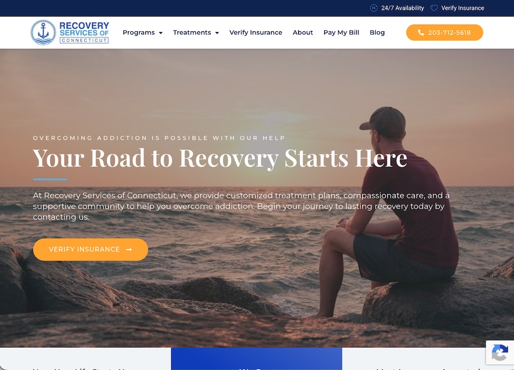 Ocean State Recovery Center website design